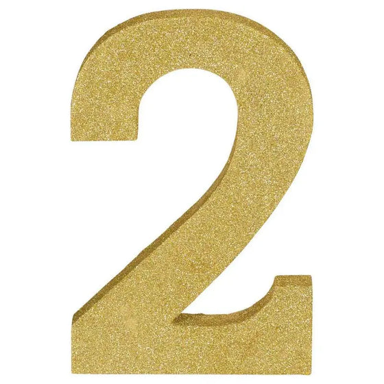 Number 2 Gold Centrepiece | 21st Birthday Party Supplies