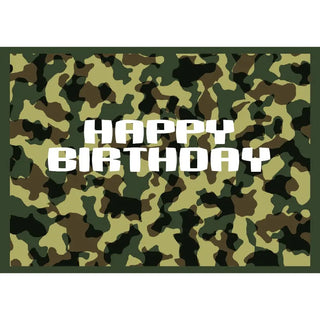 A4 Army Green Camouflage Print Icing Sheet Cake Topper Edible Decoration