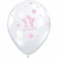 1st Birthday Girl Balloon Build A Birthday