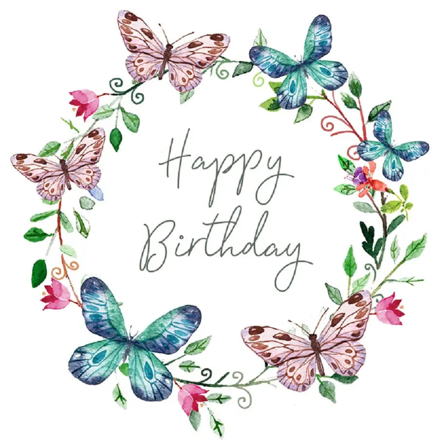 Butterfly Edible Cake Image - Round – Build a Birthday NZ
