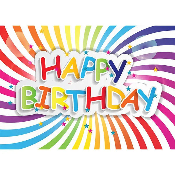 Rainbow Happy Birthday Edible Cake Image - A4 Size – Build a Birthday NZ