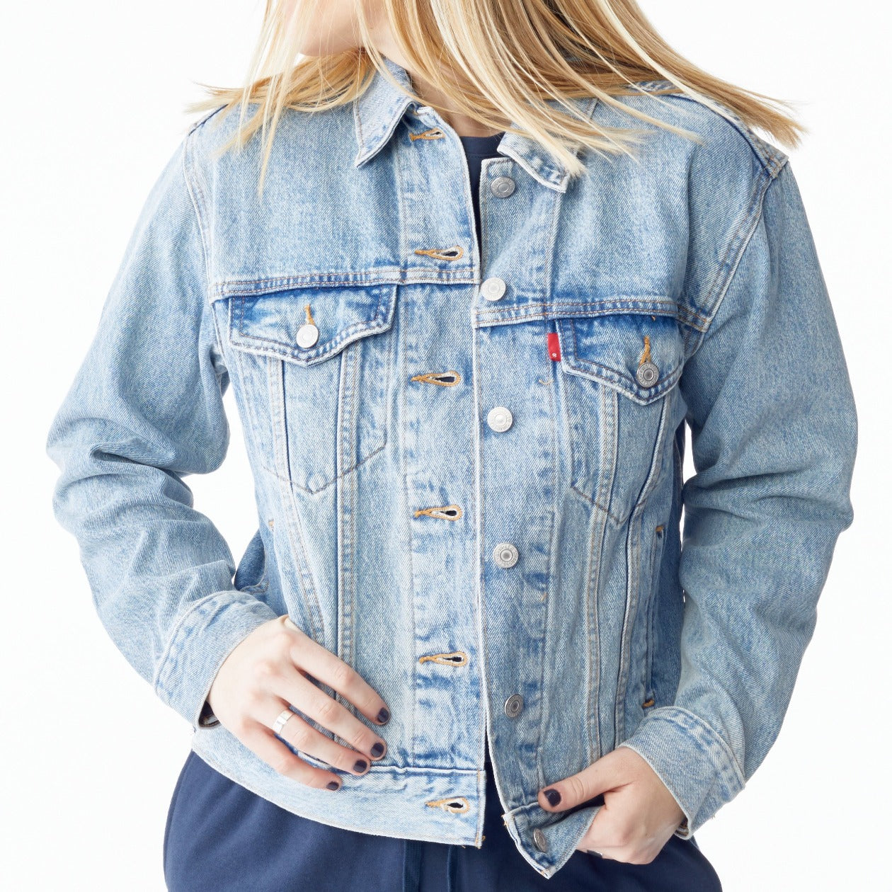 levis ex boyfriend denim trucker jacket