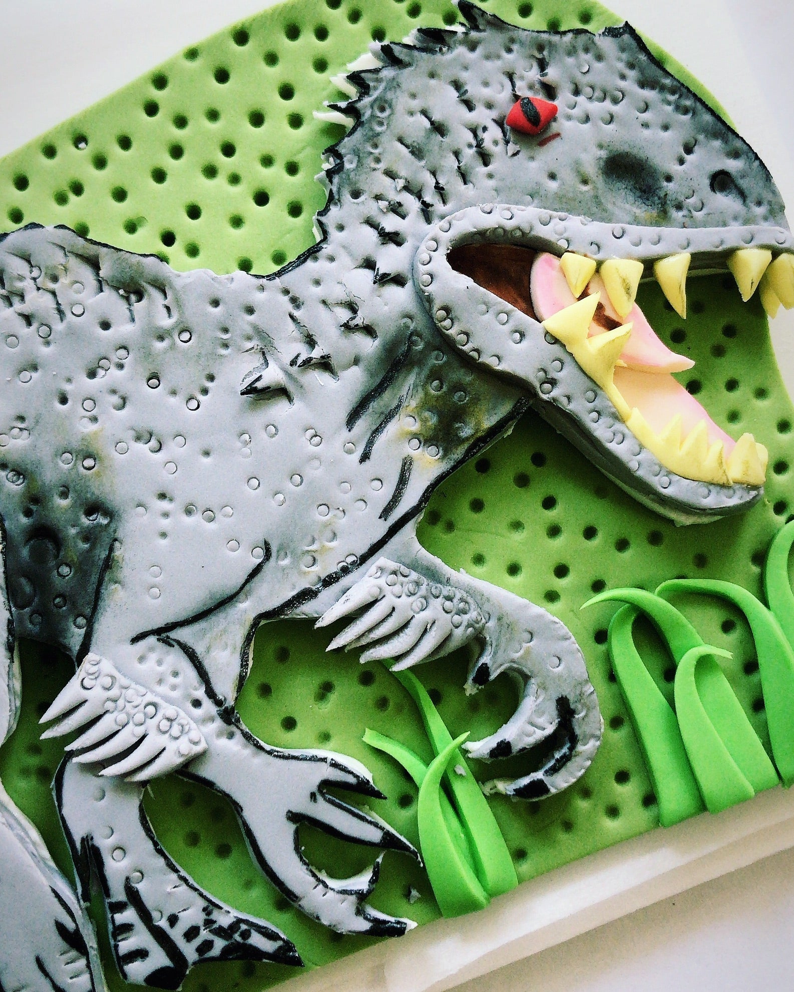 Edible Indominus Rex Dinosaur Inspired From Jurassic World Sugar Fonda Sabzcakes