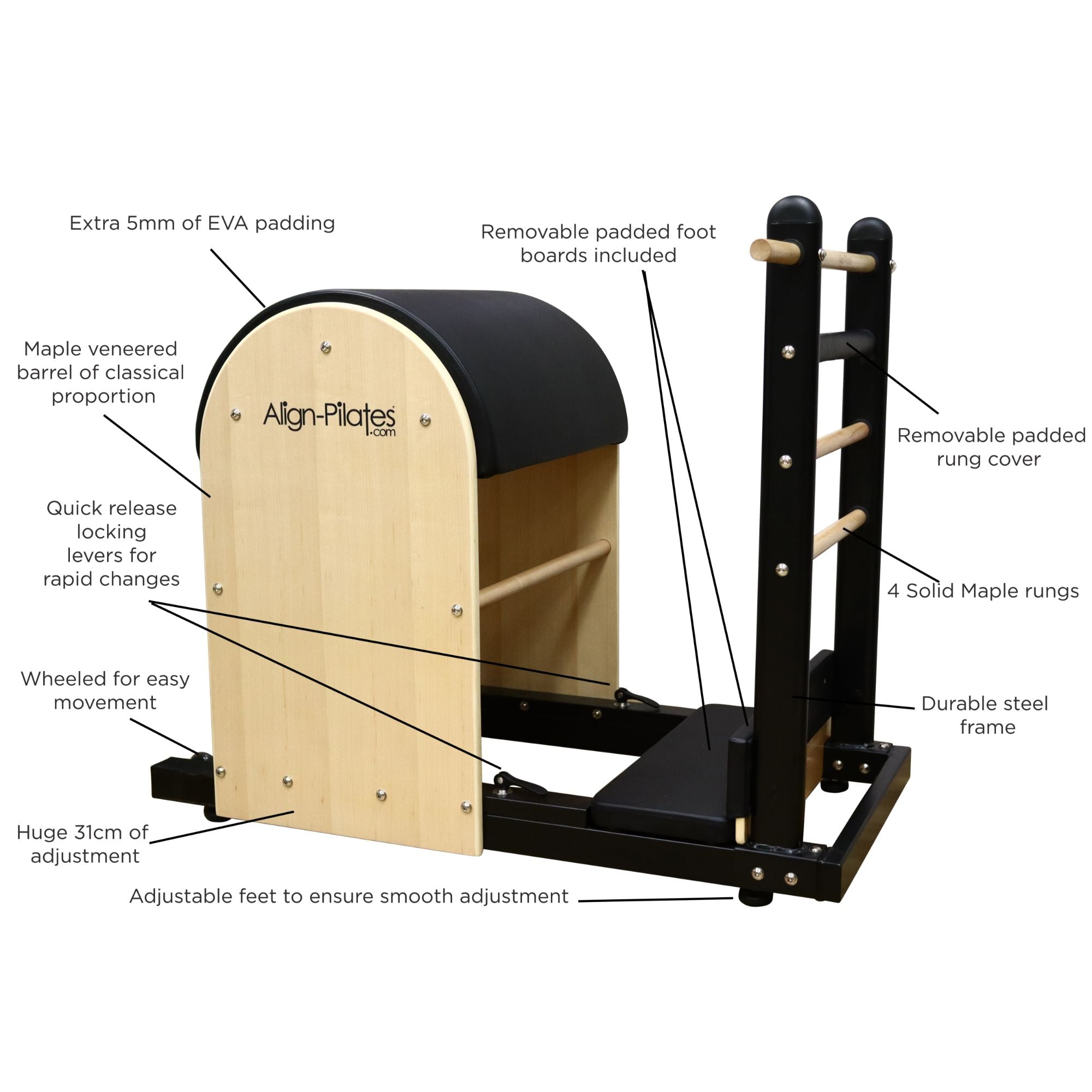 Seated On Floor - Pilates Arc Barrel 