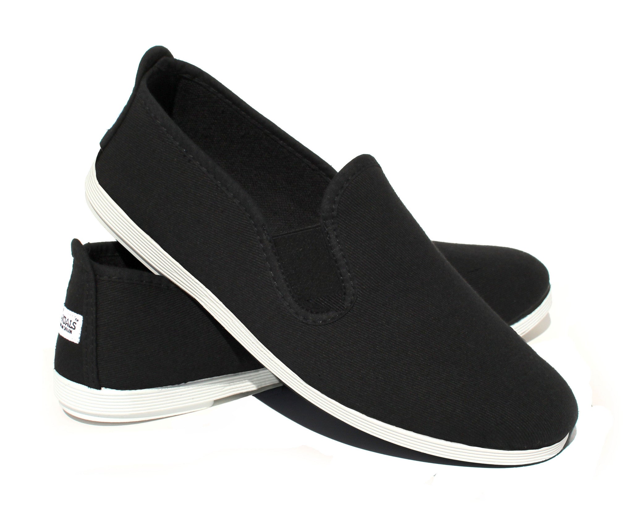 black white canvas shoes