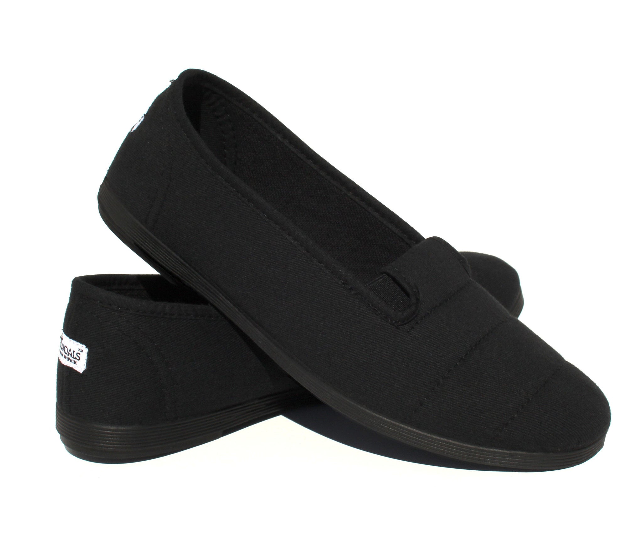 all black slip on shoes womens