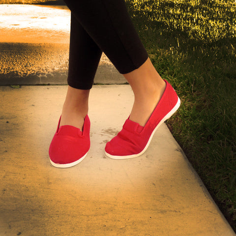 Women's Canvas Shoes - Red | KANDALS.com | KANDALS