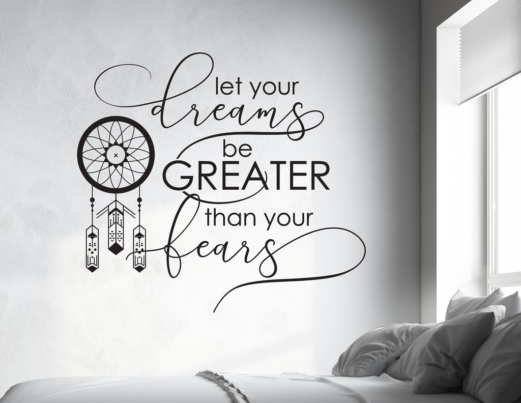 Dream Catcher Quote Vinyl Wall Decal Sticker Lasting Expressions