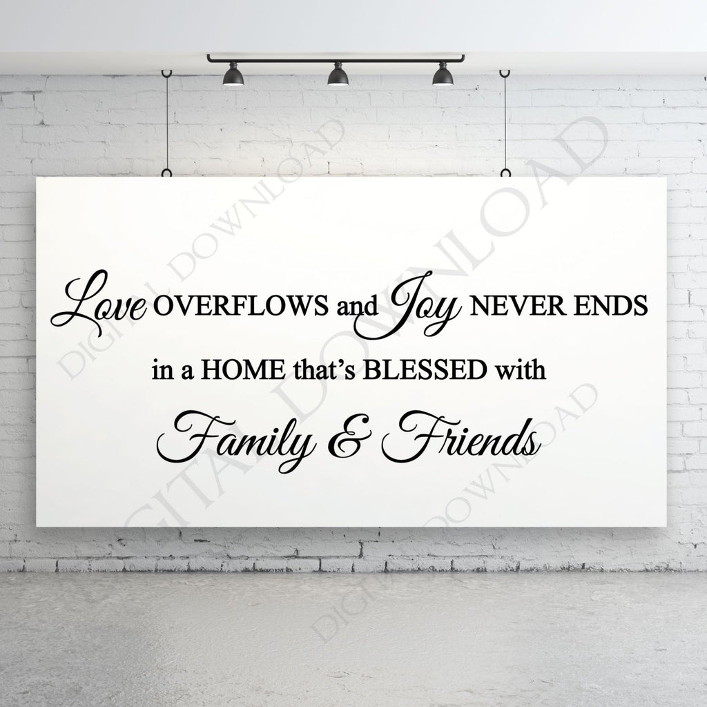 Blended Family Printable Wall Art Black White Typography