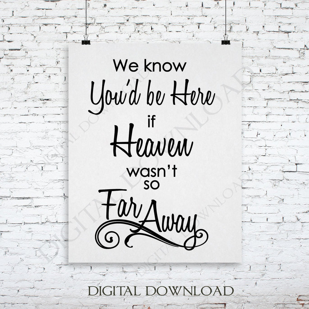 Download Memorial Svg Quote Heaven Far Away Saying To Print Wedding In Loving Lasting Expressions