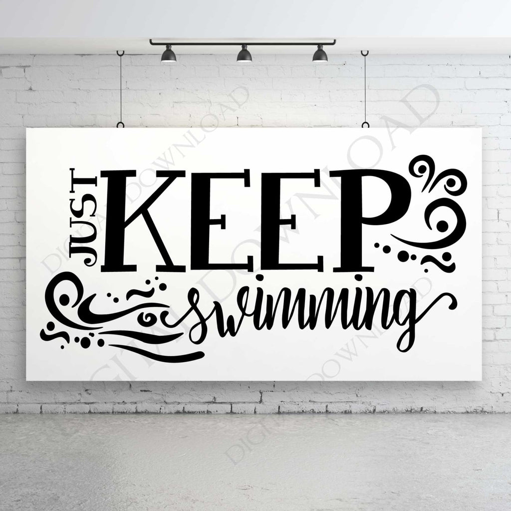 Download Keep swimming - Quote Vector Digital Download - SVG AI PDF Design, Pri - Lasting Expressions