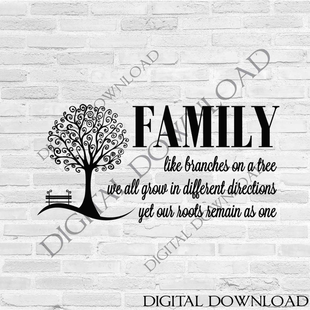 Download Family Tree Quote Svg Family Saying To Print Family Quote Dxf Laser Lasting Expressions