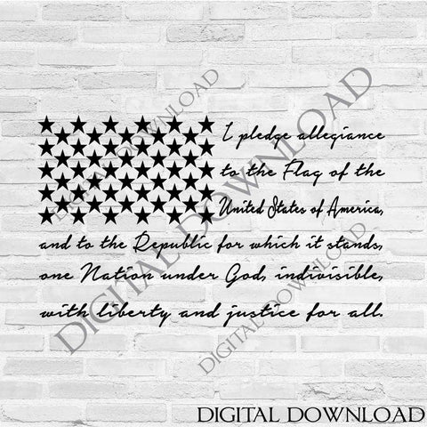 Download Pledge Flag American Patriotic Vector Clipart Download Vinyl Design Lasting Expressions
