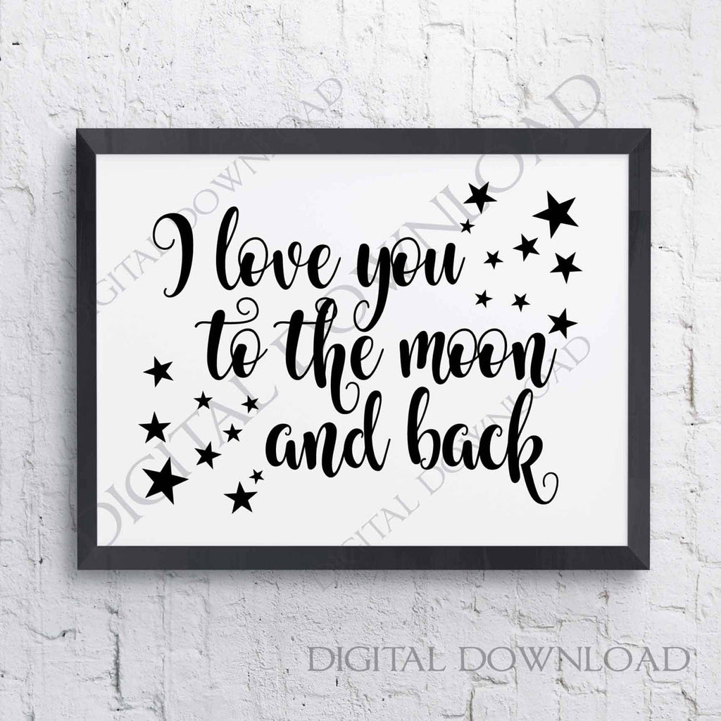 To The Moon And Back Clipart Vector Download Ready Digital File Pri Lasting Expressions