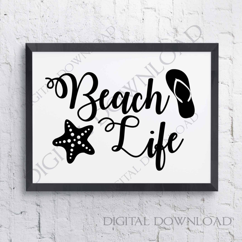Download Beach Life Design Vector Clipart Digital Download Summer Quotes Bea Lasting Expressions