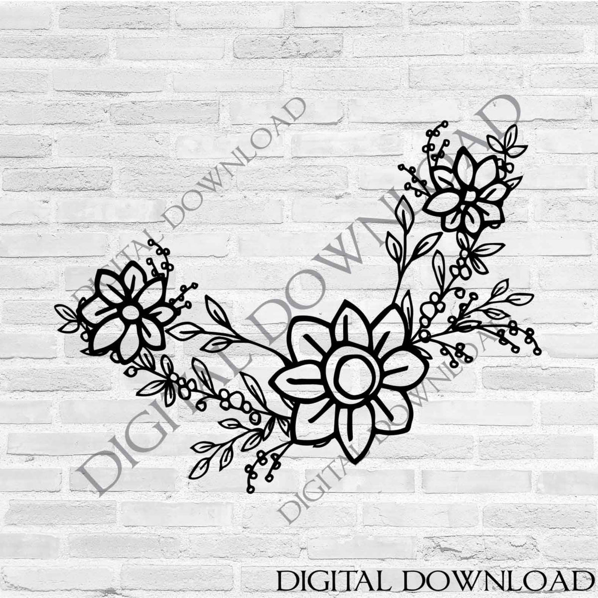 Download Floral Arrangement Border Hand drawn Clipart, Vector Watercolor Flower - Lasting Expressions