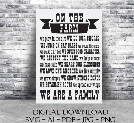 Download On The Farm Farm Rules We Are A Family Clipart Vector Download Pri Lasting Expressions