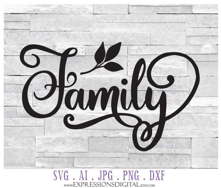 Family SVG Vector Clipart Quotes, Family Die Cut Typography File, DXF - Lasting Expressions