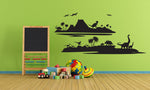 Dinosaur Nursery Wall Art Decor, Vinyl Wall Sticker for Boys Bedroom - lasting-expressions-vinyl