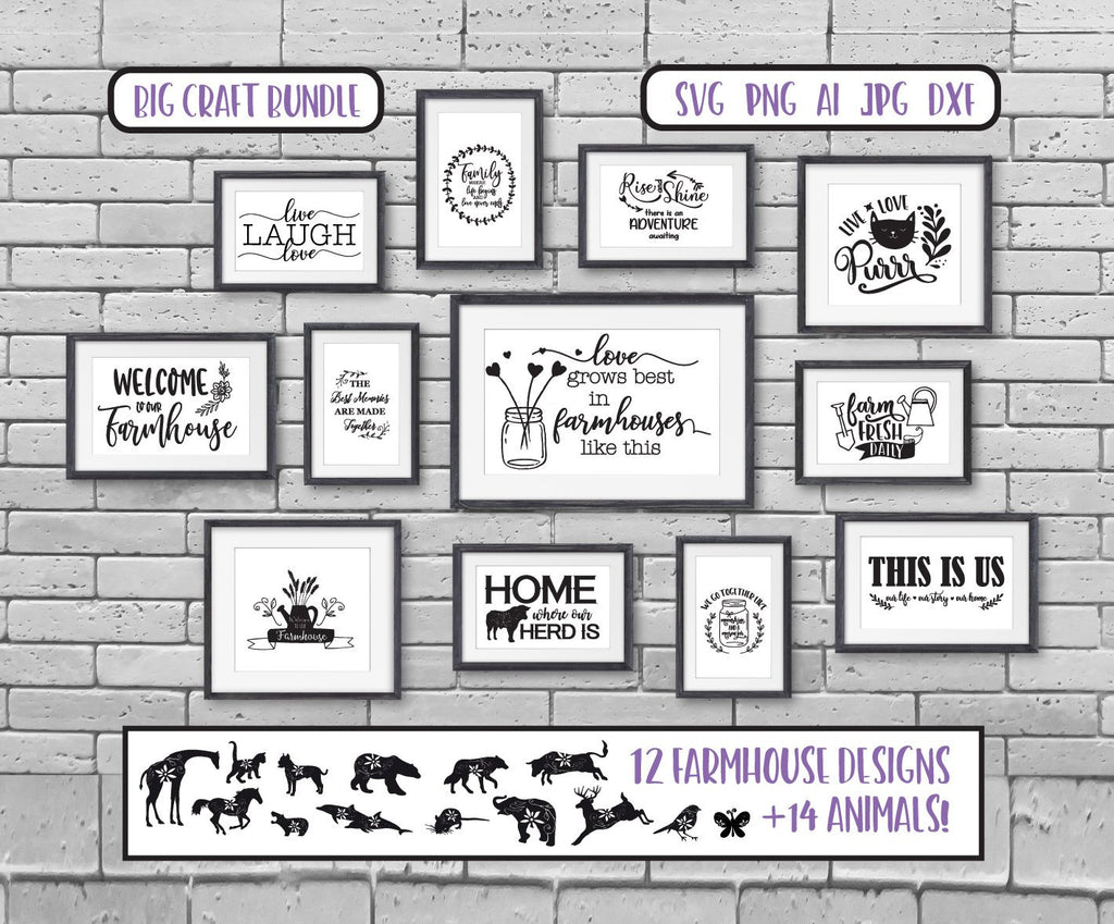 Download Svg Quote Bundle Farmhouse Designs Dxf Cricut Vinyl Cutting File Pri Lasting Expressions