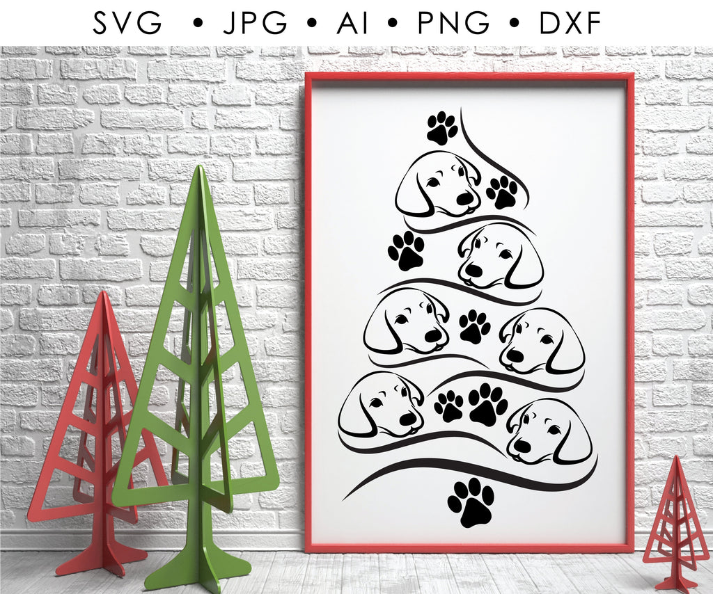Free Free Paw Print Christmas Tree Svg 609 SVG PNG EPS DXF File