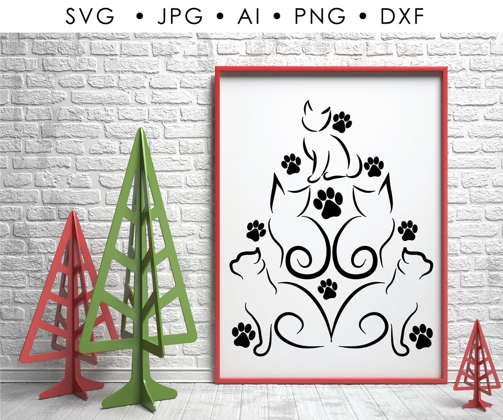 Free Free Paw Print Christmas Tree Svg 298 SVG PNG EPS DXF File