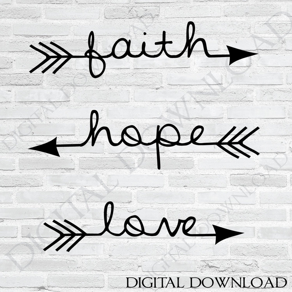 Download Love Arrow Svg Clipart Faith Hope Love Quote For Cricut Arrow Sign S Lasting Expressions