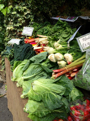 Fresh vegetables at Thames Ditton Farmers' Market