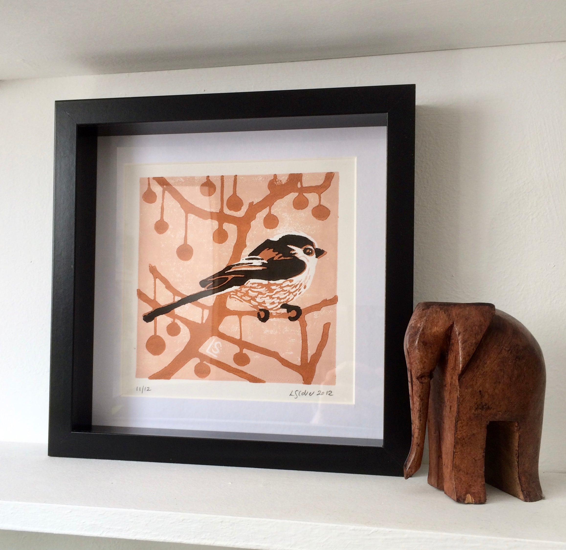 Longtail in London Plane - 3 colour Lino Print – Louise Slater Cards &amp;  Prints