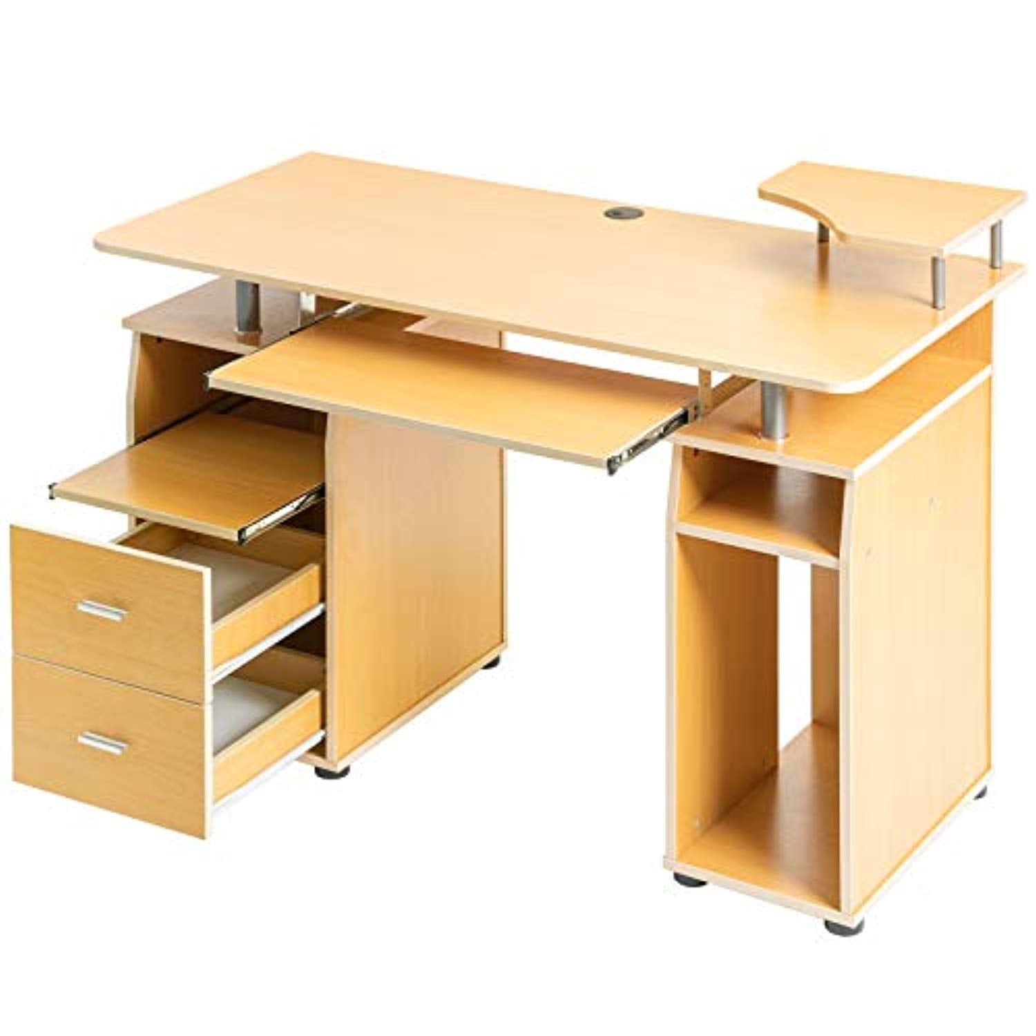 Essential Home Office Computer Desk With Pull Out Keyboard Tray