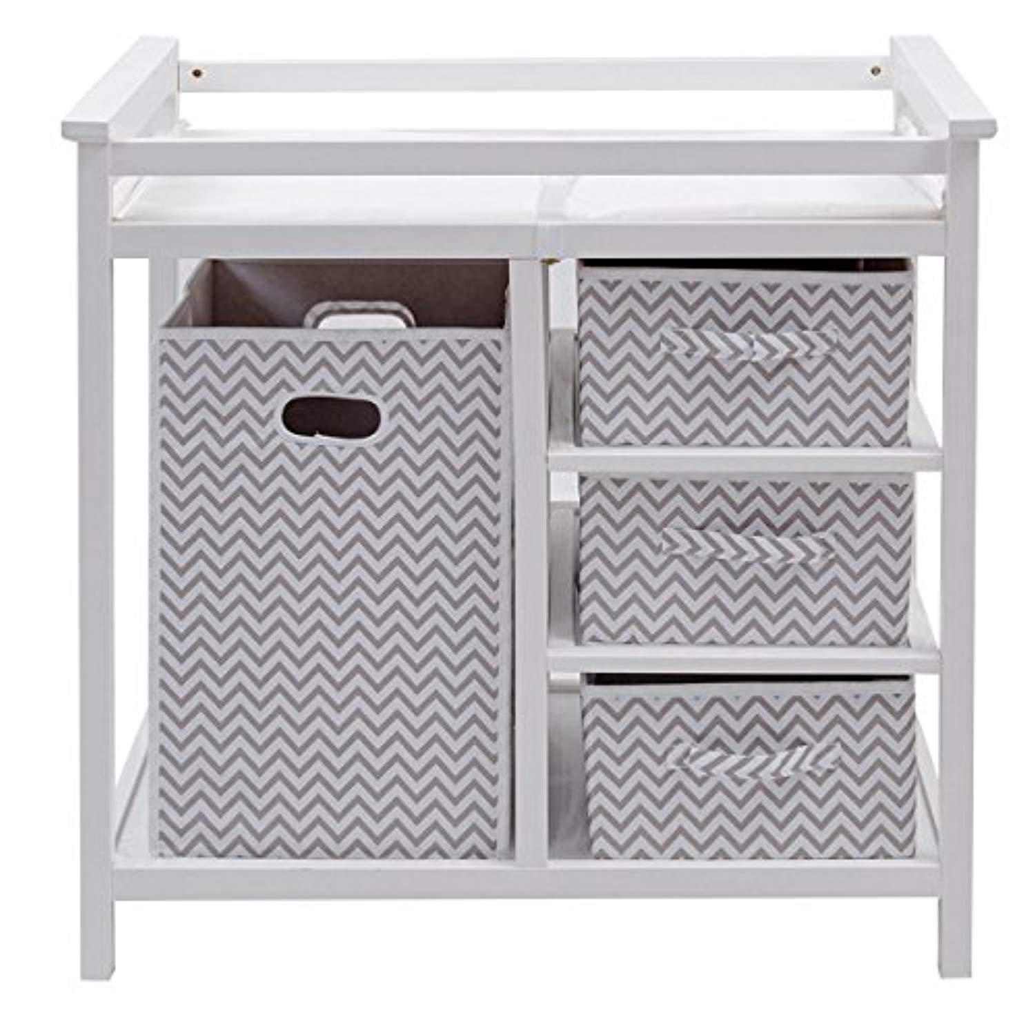 white changing table with hamper