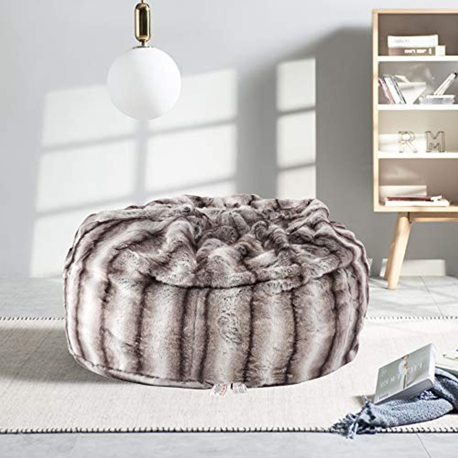 Faux Fur Bean Bag Chair Luxury And Comfy Big Beanless Bag Sponge Filli Ek Chic Home