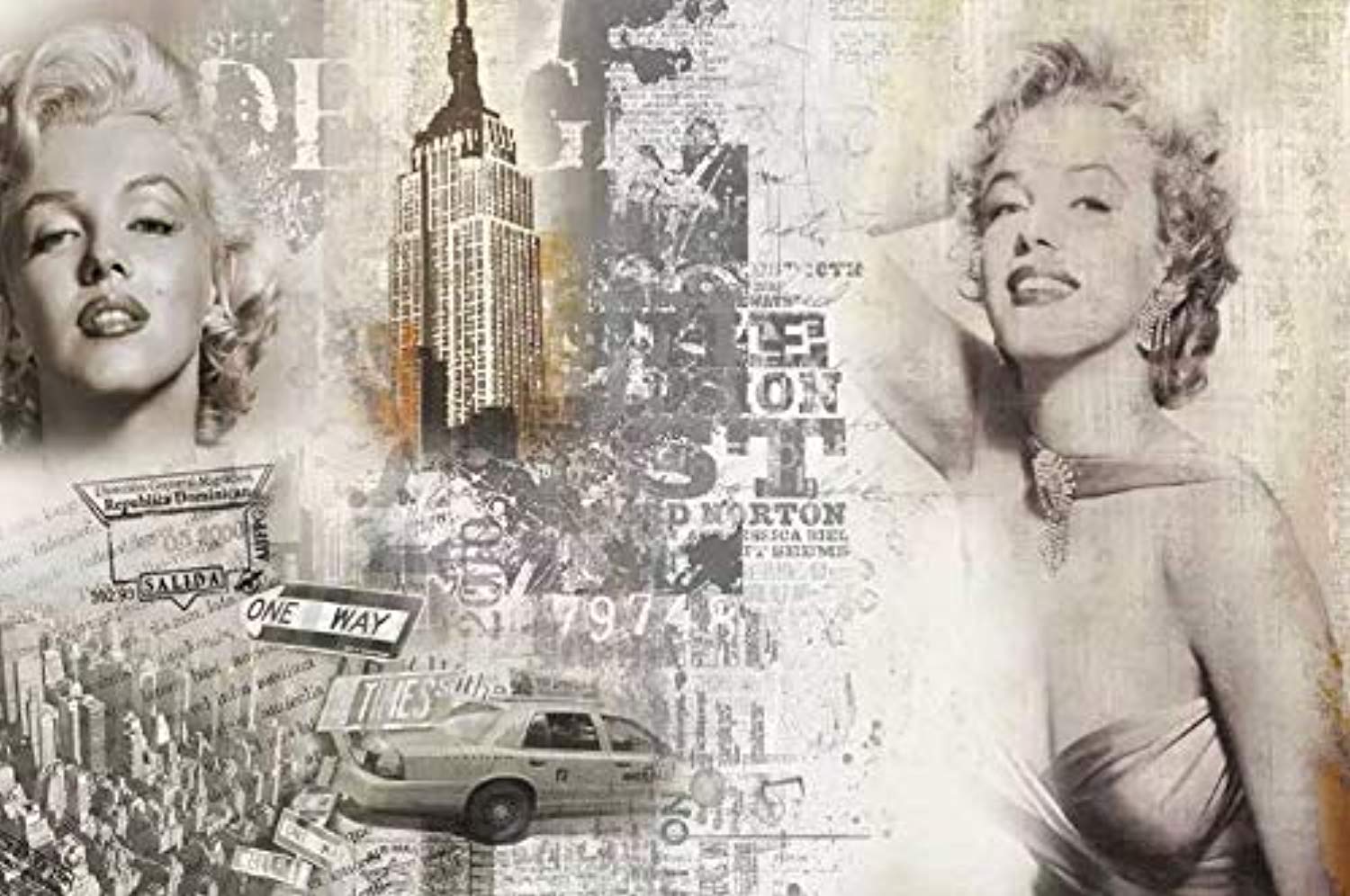 Marilyn Monroe Wallpaper Vintage Artistic Wall Art Ek Chic