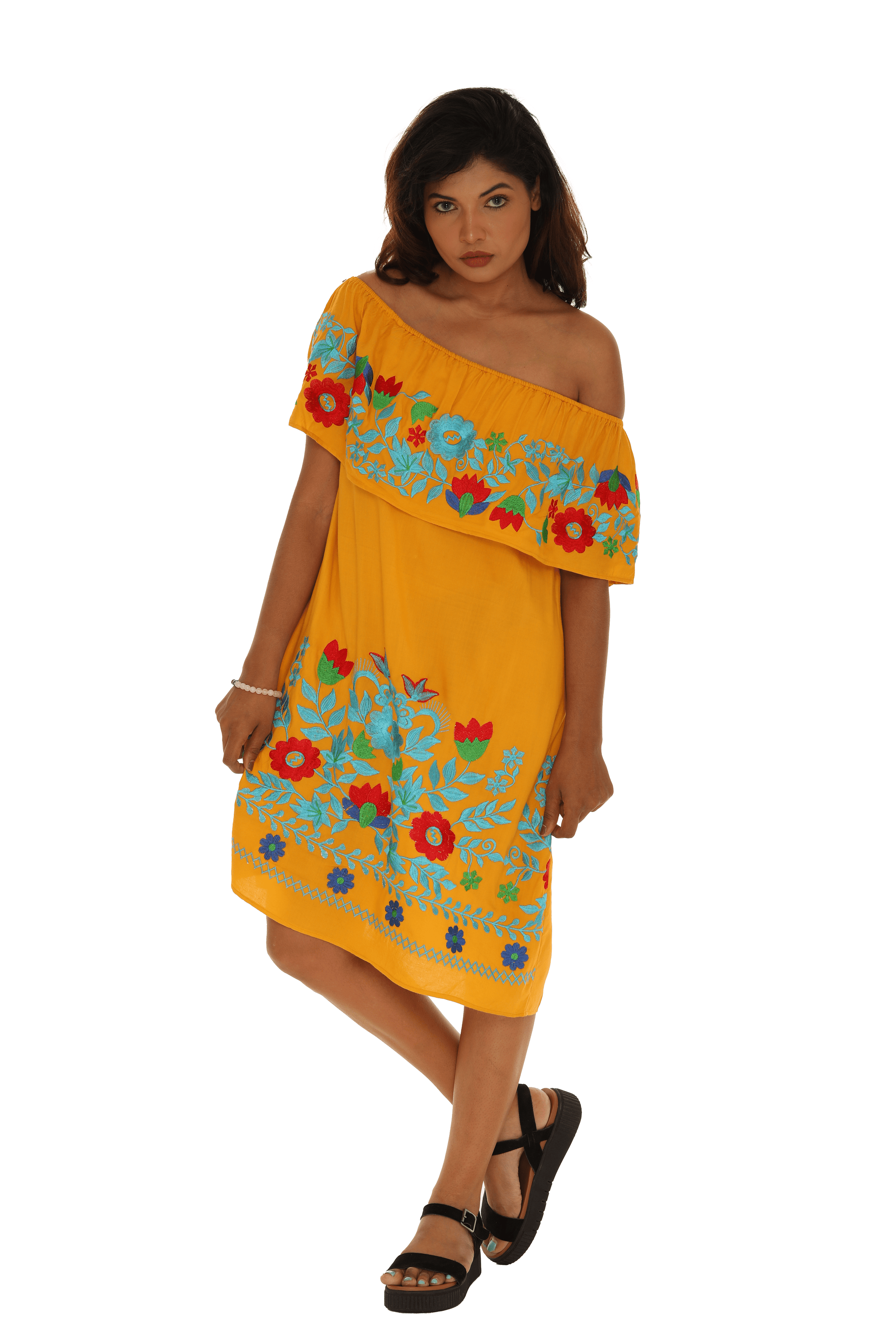 Floral Embroidery Dress Shoreline Wear Inc 