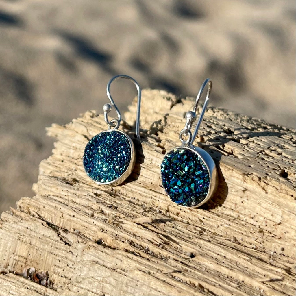 round druzy earrings – julie barkan jewelry