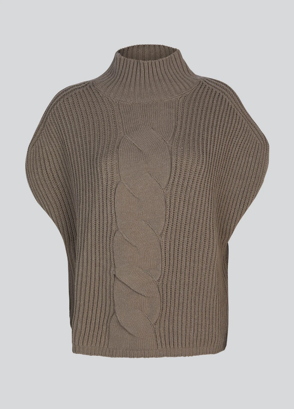 Sleeveless Cable Knit Sweater