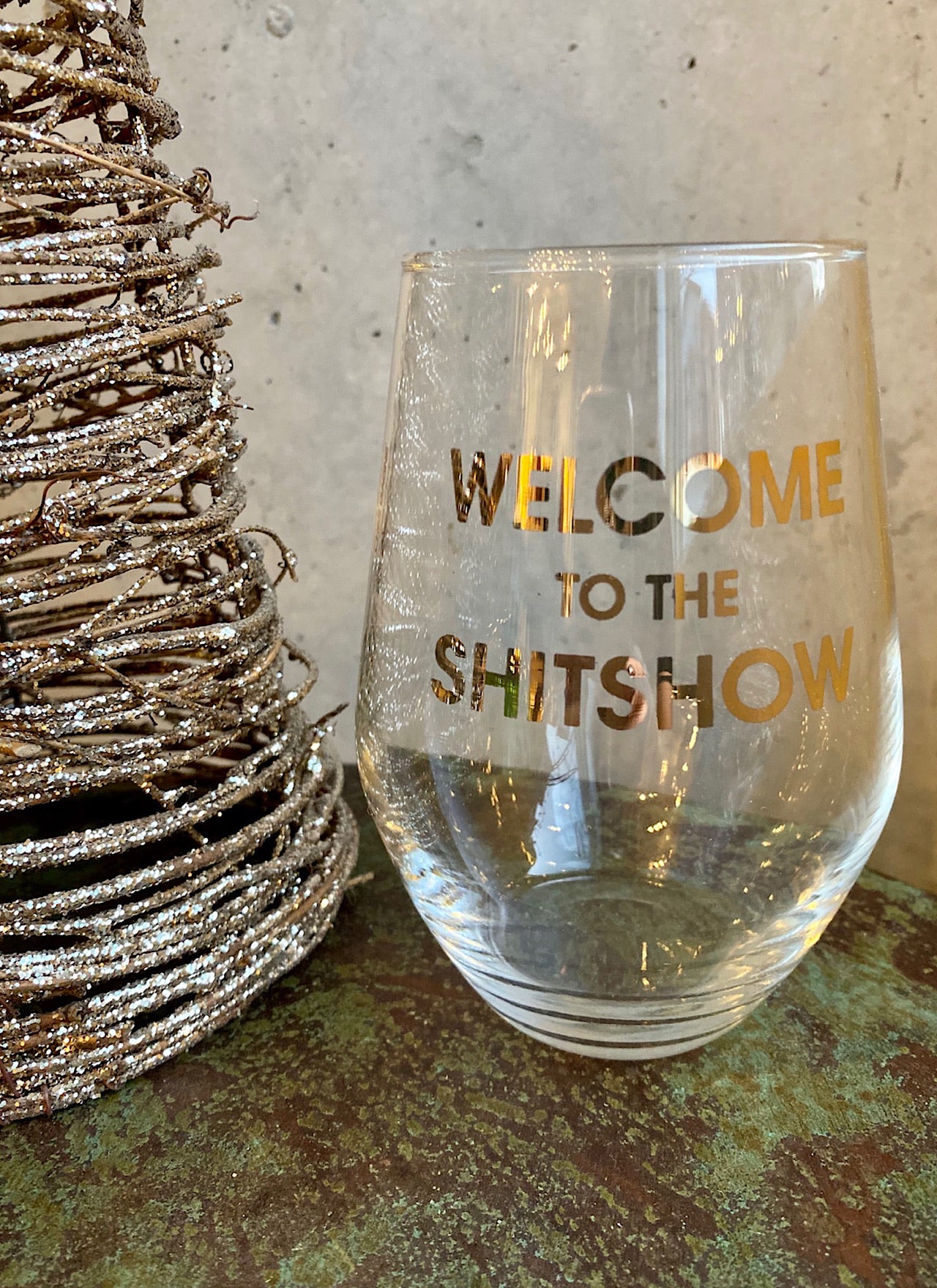 Welcome To The Shit Show Glass