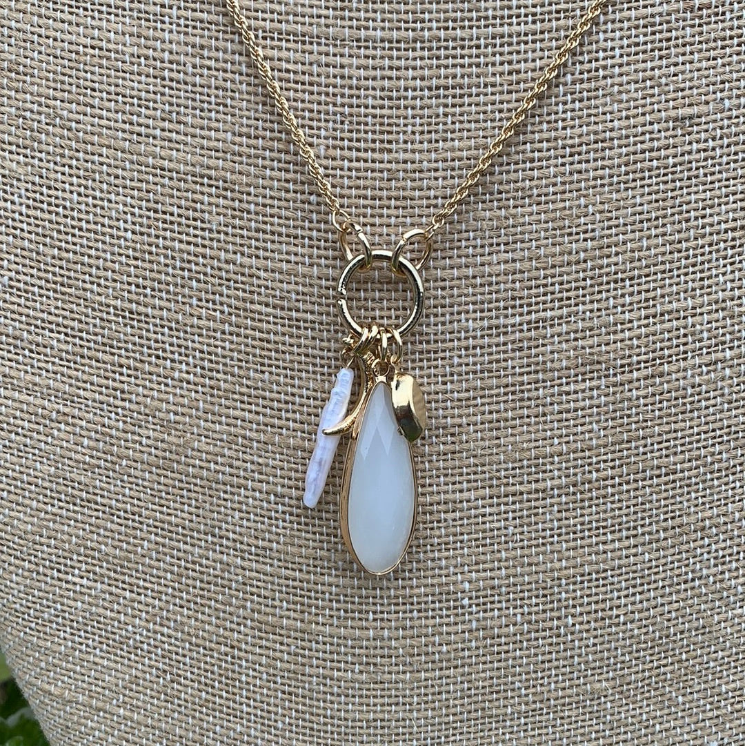 charm long  necklace