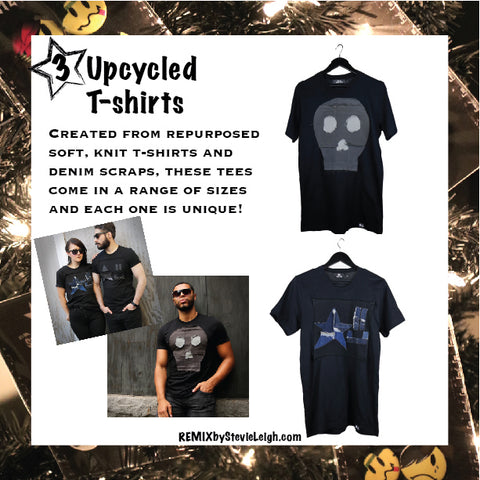 upcycled black t-shirts