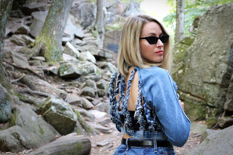 #REMIXbyStevieLeigh sustainable denim jacket