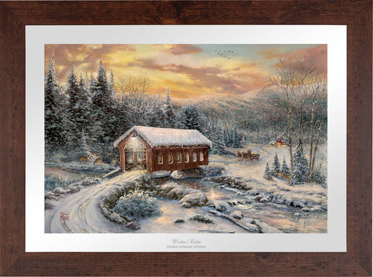 Mickey and Minnie Christmas Lodge - Limited Edition Paper By Thomas Kinkade  Studios – Disney Art On Main Street