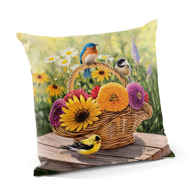 18 Morning Solitude Camping Scene Decorative Square Throw Pillows, Set of 4  - Accent Pillow - Wild Wings