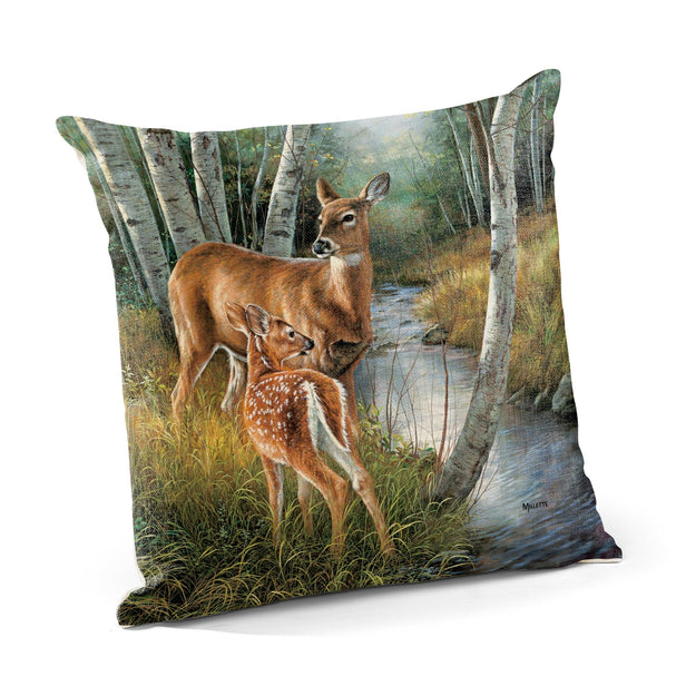 18 Evening Solitude Camping Scene Decorative Square Throw Pillows, Set of 4  - Accent Pillows - Wild Wings