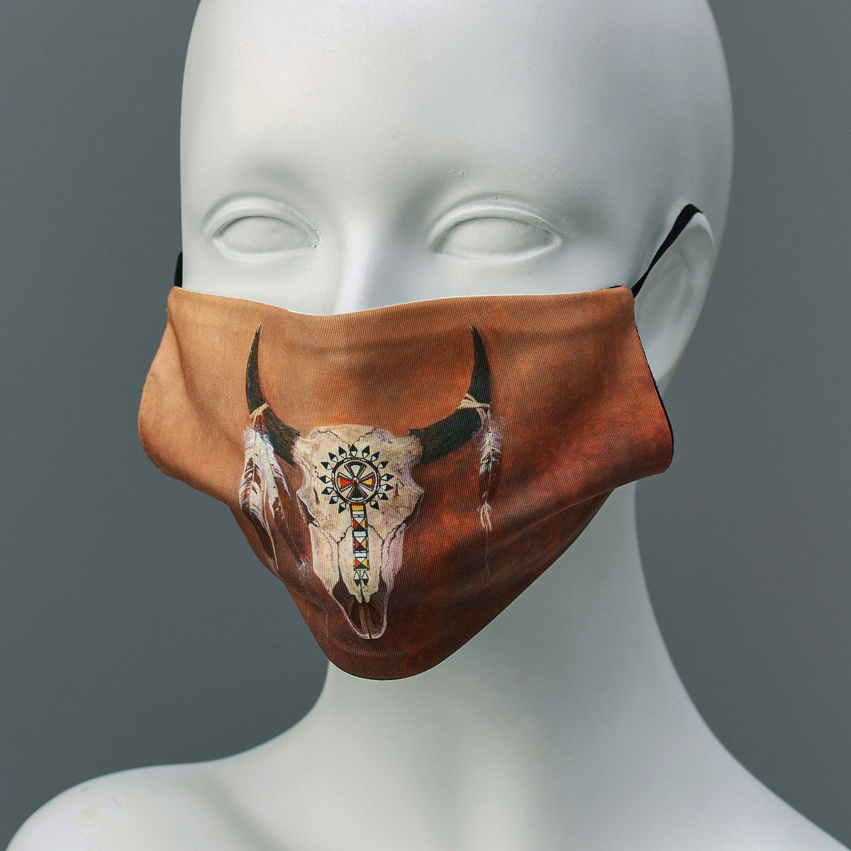Big Medicine Buffalo Skull Face Mask - Wild Wings