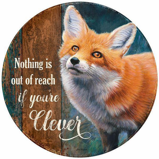 If lost return to a too-clever fox Art Print by clairestag