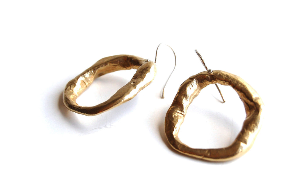 Stone Hoop Earring