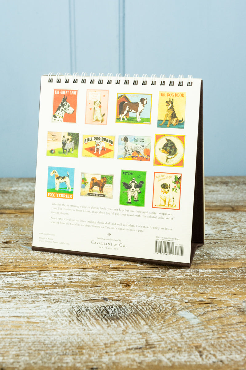 2022 Desk Calendar - Vintage Dogs, Vintage Cats