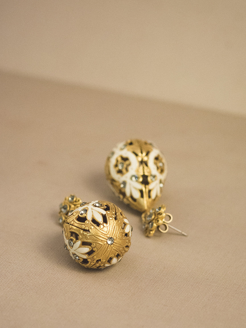 Enamel Drop Earrings