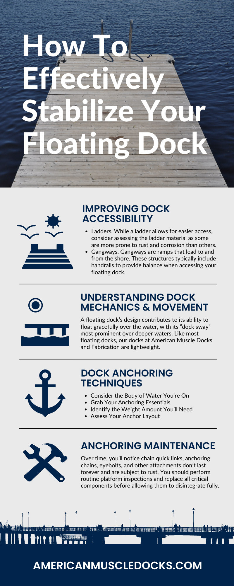 How To Effectively Stabilize Your Floating Dock