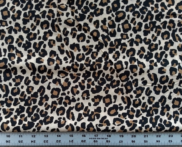 Viscose Challis / Classic Cheetah / Garment Fabric | Oak Fabrics